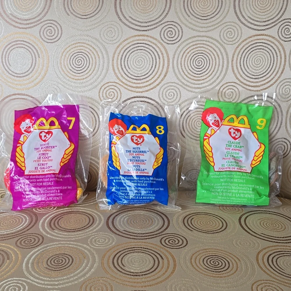1999 McDonalds Happy Meal❤TY Teenie Beanie Babies☆Full Set New Unopened Packages - Picture 7 of 14
